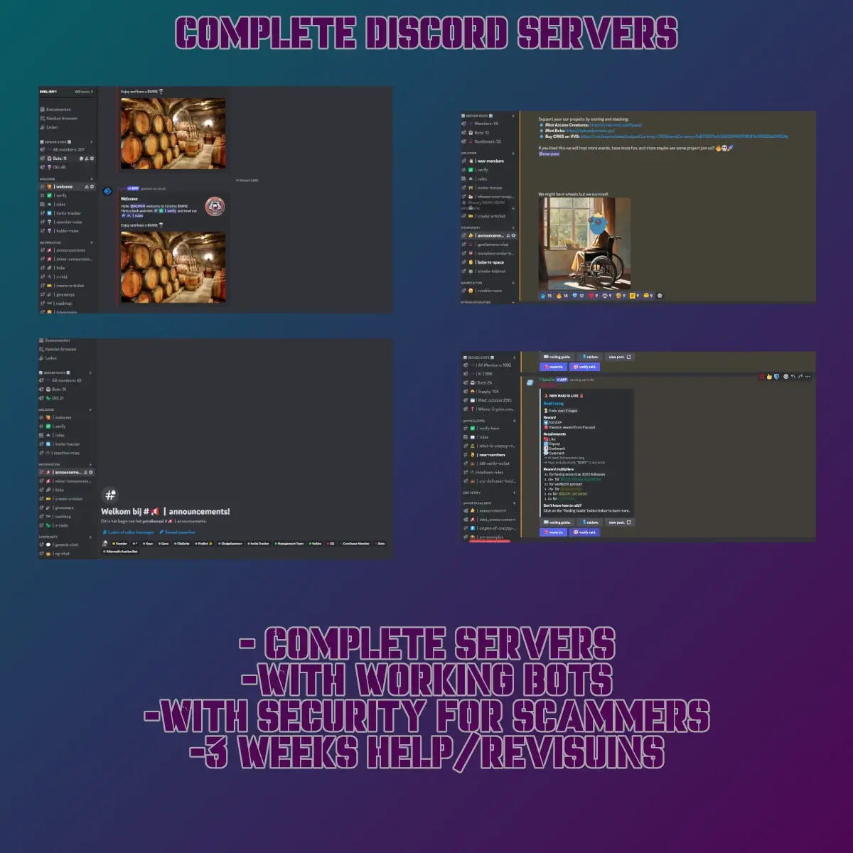 Complete discord servers